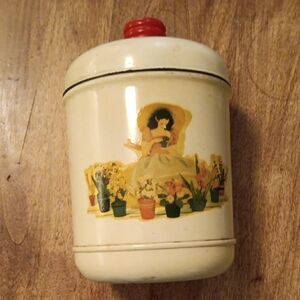 Vintage Tin Storage Container